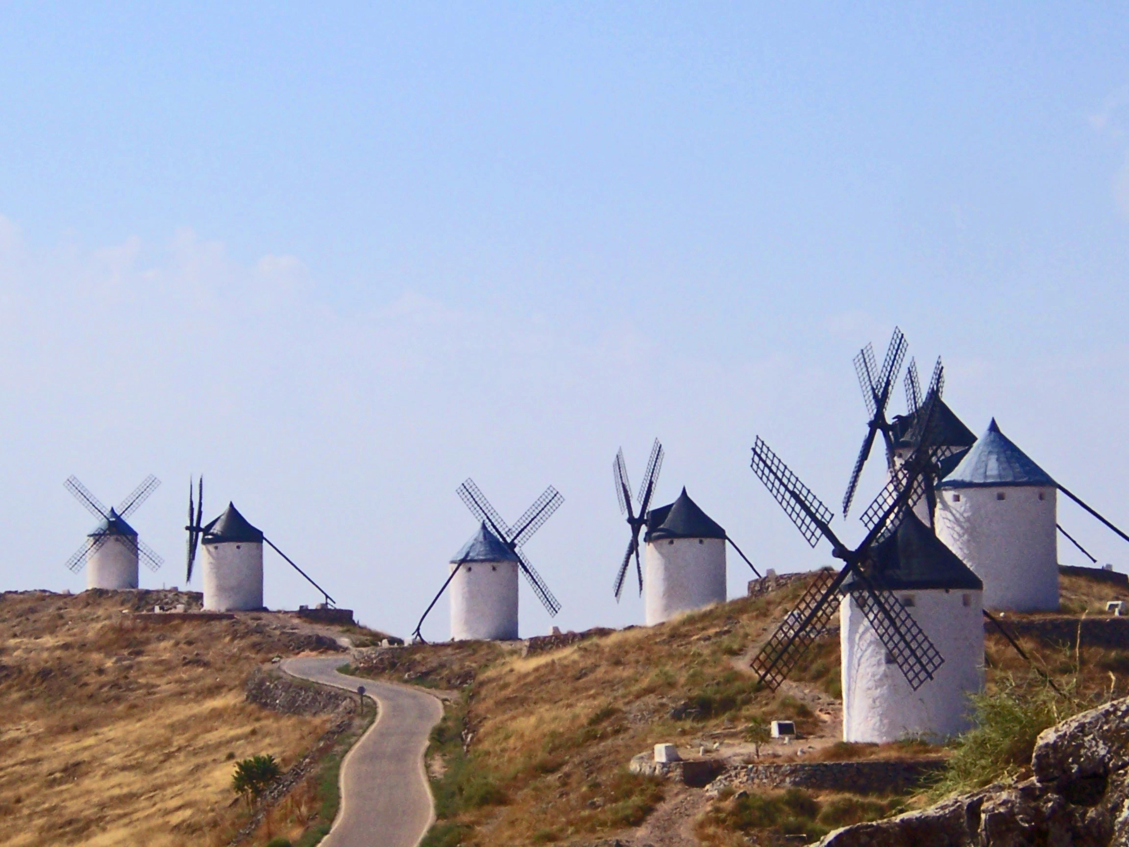 Moinho De Vento Medieval De Don Quixote No La Mancha De Castilla