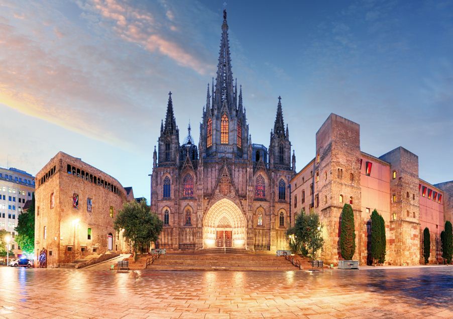 Catedral-Gótica-Barcelona-Intercâmbio-em-Espanha